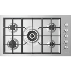 Fisher & Paykel 90cm Series 9 5 Burner Gas Cooktop, Flush Fit, Natural Gas