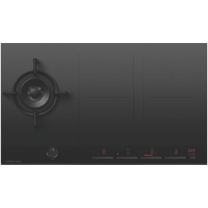 Fisher & Paykel 90cm Series 9 1 Burner + 4 Zone Hybrid Cooktop, 2 SmartZones, Natural Gas