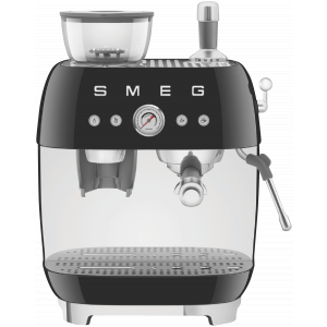 Smeg 50's Style Espresso Machine With Built In Grinder Black