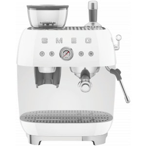 Smeg 50's Style Espresso Machine With Built in Grinder White