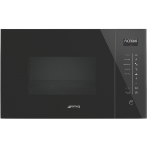 Smeg Linea Built-In 25L Microwave with Grill Pure Black