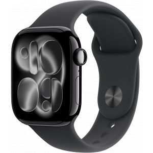 Apple Watch Series 11GPS42mmJet Black Aluminium Case - Black Sport Band S/M