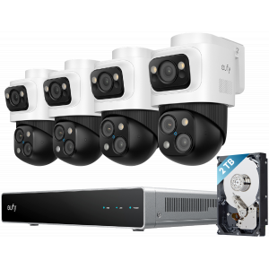 eufy S4 Max NVR POE 24/7 Security System - 4 x PTZ Cameras